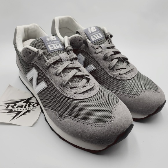 Mens Size 11.5D New Balance Sneakers 515 V3 Classics Lace Up Gray White ML515GRY main image 2